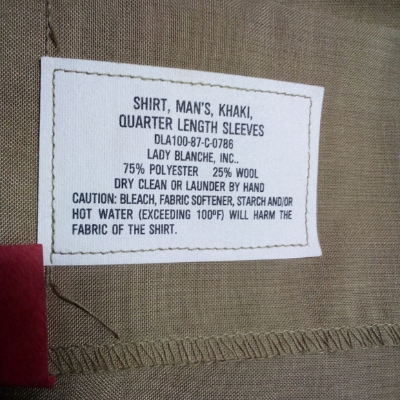 Army shirts, 1 long sleeve 3 short sleeve, and 1 tie - Picture 2 of 7